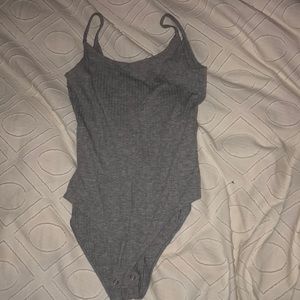 American Eagle grey rubbed body suit